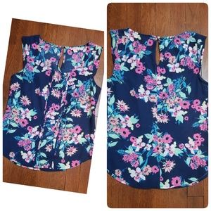 Floral Sleeveless Blouse